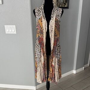 NWOT Bohemian Sleeveless Patchwork Duster Vest